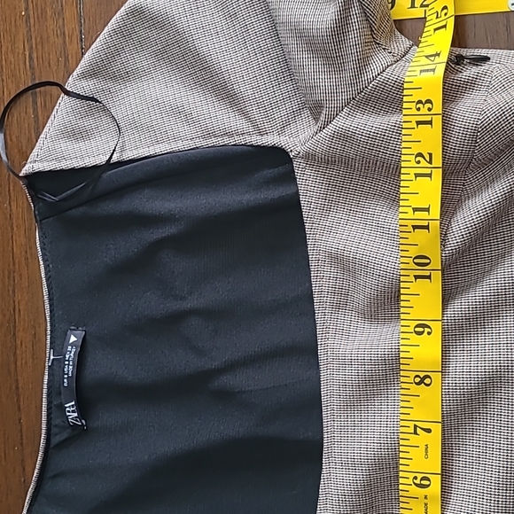 Zara checked square neck dress - Picture 5 of 11